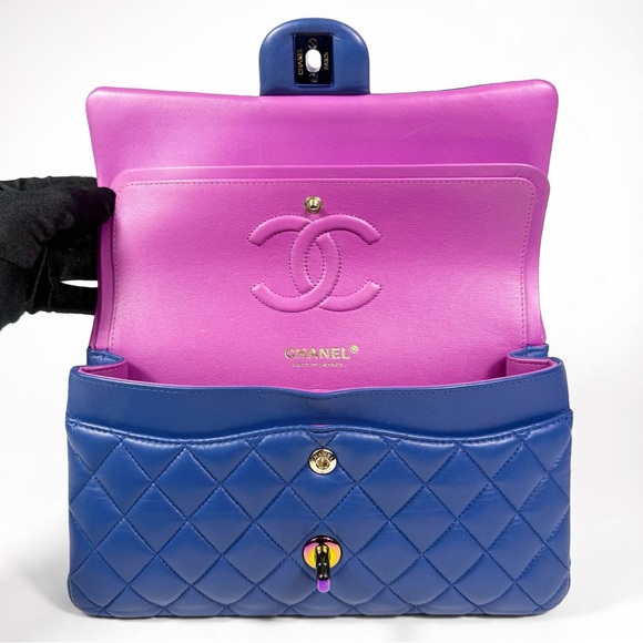 Chanel Medium Rainbow Quilted Double Flap Bag - Picture 8 of 16